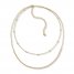 Diamond-cut Layered Necklace 14K Yellow Gold 16"