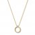 Circle Necklace with Diamonds 14K Yellow Gold 16" to 18" Adj.