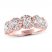 Leo Diamond Anniversary Ring 1-1/2 ct tw Round-cut 14K Rose Gold