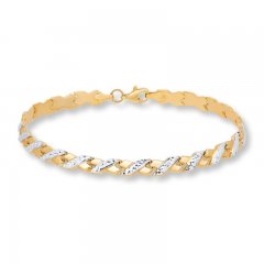 Link Bracelet 10K Yellow Gold 7.5" Length