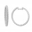 Diamond Twist Hoop Earrings 1/4 ct tw Round-cut Sterling Silver