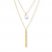 Layered Necklace Cultured Pearl 10K Yellow Gold