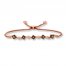 Le Vian Quartz & Diamond Bolo Bracelet 14K Strawberry Gold