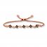 Le Vian Quartz & Diamond Bolo Bracelet 14K Strawberry Gold