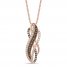 Le Vian Diamond Necklace 3/4 ct tw 14K Strawberry Gold 18"