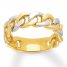 Chain Ring 10K Two-Tone Gold