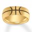 Basketball Wedding Band 10K Yellow Gold 8mm