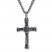 Men's Cross Necklace Stainless Steel 24" Length