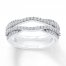 Diamond Enhancer Ring 1/2 ct tw Round-cut 14K White Gold