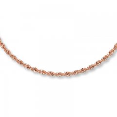 Rope Necklace 14K Rose Gold 16" Length