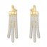 Diamond Hoop Earrings 1/4 ct tw Round-cut 10K Yellow Gold