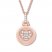 Signature Heart Diamond Necklace 1/6 ct tw 10K Rose Gold