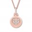 Signature Heart Diamond Necklace 1/6 ct tw 10K Rose Gold