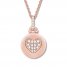 Signature Heart Diamond Necklace 1/6 ct tw 10K Rose Gold