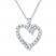 Diamond Heart Necklace 1/10 ct tw Round-cut 10K White Gold