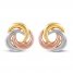 Stud Earrings 14K Tri-Tone Gold