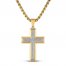 Men's Diamond Cross Necklace 1/5 ct tw Stainless Steel 22"