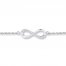 Infinity Symbol Anklet 1/20 ct tw Diamonds Sterling Silver