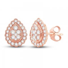 Neil Lane Diamond Earrings 3/8 ct tw Round-cut 14K Rose Gold