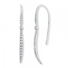 Diamond Fashion Earrings 3/4 Carat tw 10K White Gold