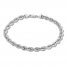 Rope Chain Bracelet 14K White Gold 8.5" Length