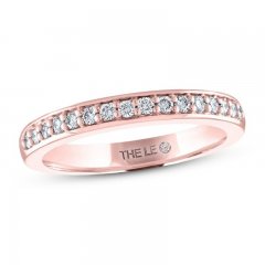 Leo Diamond Wedding Band 1/4 ct tw Round-cut 14K Rose Gold