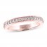 Leo Diamond Wedding Band 1/4 ct tw Round-cut 14K Rose Gold