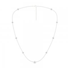 Lab-Created Diamonds by KAY Necklace 1 ct tw Round-Cut 14K White Gold 18"