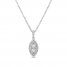 Forever Connected Diamond Necklace 1/2 ct tw Round/Pear 10K White Gold 18"