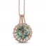 Le Vian Creme Brulee Quartz Necklace 1/5 ct tw Diamonds 14K Strawberry Gold 18"