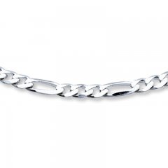 Figaro Link Chain Sterling Silver 20" Length