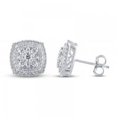 Diamond Earrings 1 ct tw 10K White Gold