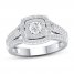 Diamond Engagement Ring 3/8 ct tw Round-cut 10K White Gold