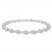 Diamond Bracelet 3 ct tw Round-cut 14K White Gold 7" Length