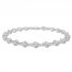 Diamond Bracelet 3 ct tw Round-cut 14K White Gold 7" Length