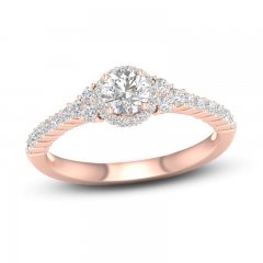 Diamond Engagement Ring 3/4 ct tw Round-cut 14K Rose Gold