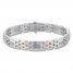 Men's Diamond Bracelet 1/10 ct tw Sterling Silver/10K Gold