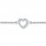 Heart Anklet 1/20 ct tw Diamonds Sterling Silver