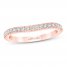 First Light Diamond Wedding Band 1/4 ct tw Round-cut 14K Rose Gold