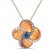 Le Vian Creme Brulee Sapphire Necklace 1-1/3 ct tw Diamonds 14K Strawberry Gold