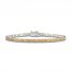 Citrine Line Bracelet Sterling Silver 7.25"