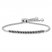 Black Diamond Bolo Bracelet 1/2 ct tw Round-cut 10K White Gold