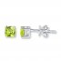 Peridot Earrings Sterling Silver