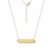 Bar Necklace 14K Yellow Gold 16-18" Adjustable Length