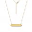 Bar Necklace 14K Yellow Gold 16-18" Adjustable Length