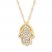 Hamsa Necklace 1/10 ct tw Diamonds 14K Yellow Gold