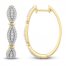 Diamond Hoop Earrings 1/2 ct tw Round-Cut 10K Yellow Gold