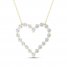 Lab-Created Diamonds by KAY Heart Necklace 1/2 ct tw Round-Cut 14K Yellow Gold 18"