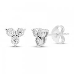 Diamond Earrings 1/4 ct tw 10K White Gold