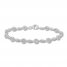 Diamond Bracelet 1/4 ct tw Round-cut Sterling Silver 7.5"